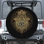 Spiritual Hamsa Hand Of Fatima Print Tire Cover