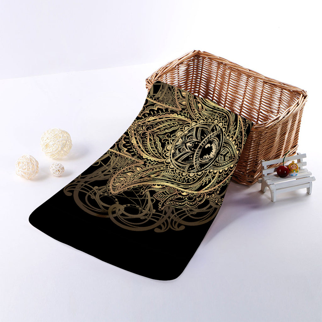 Spiritual Hamsa Hand Of Fatima Print Towel