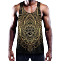 Spiritual Hamsa Hand Of Fatima Print Men's Workout Tank Top
