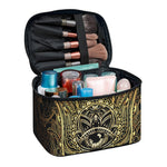 Spiritual Hamsa Hand Of Fatima Print Travel Makeup Bag