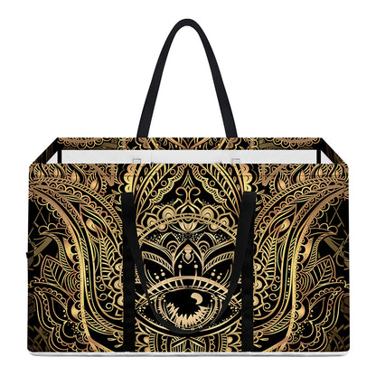 Spiritual Hamsa Hand Of Fatima Print Utility Tote Bag