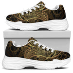 Spiritual Hamsa Hand Of Fatima Print White Chunky Shoes