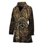 Spiritual Hamsa Hand Of Fatima Print Women's Bathrobe