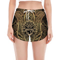 Spiritual Hamsa Hand Of Fatima Print Women's Split Running Shorts