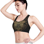 Spiritual Hamsa Hand Of Fatima Print Women's Sports Bra
