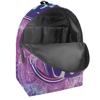Spiritual Om Mandala Print Backpack