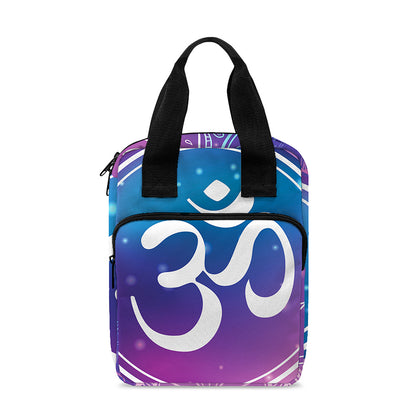 Spiritual Om Mandala Print Bible Tote Bag