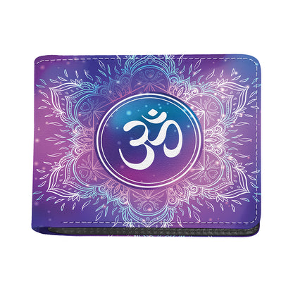 Spiritual Om Mandala Print Bifold Wallet