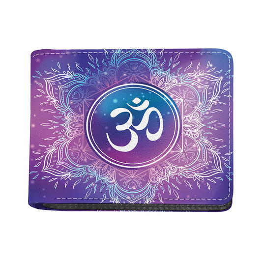 Spiritual Om Mandala Print Bifold Wallet