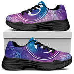Spiritual Om Mandala Print Black Chunky Shoes