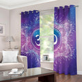 Spiritual Om Mandala Print Dimout Grommet Curtains