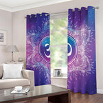 Spiritual Om Mandala Print Blackout Grommet Curtains