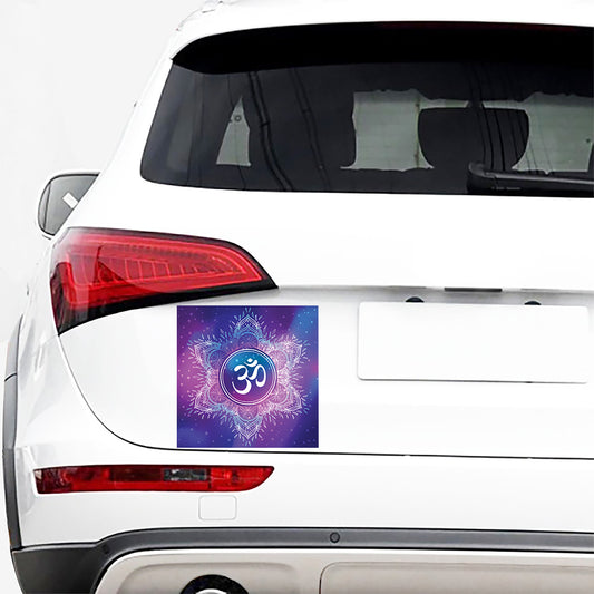 Spiritual Om Mandala Print Car Sticker