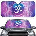 Spiritual Om Mandala Print Car Windshield Sun Shade