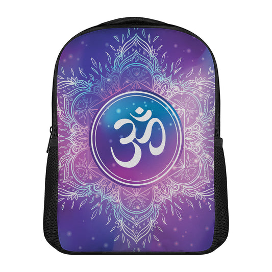 Spiritual Om Mandala Print Casual Backpack