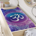 Spiritual Om Mandala Print Changing Pad Cover