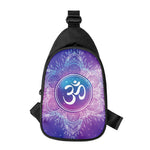 Spiritual Om Mandala Print Chest Bag