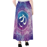 Spiritual Om Mandala Print Chiffon Maxi Skirt