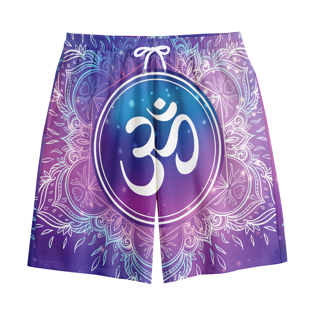 Spiritual Om Mandala Print Cotton Shorts