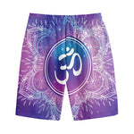 Spiritual Om Mandala Print Cotton Shorts