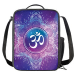 Spiritual Om Mandala Print Crossbody Lunch Bag