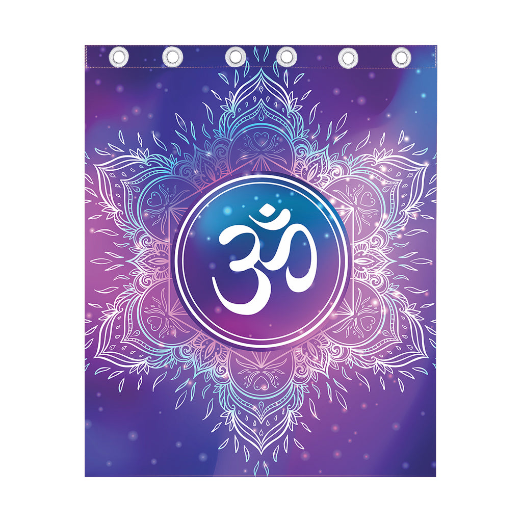 Spiritual Om Mandala Print Curtain