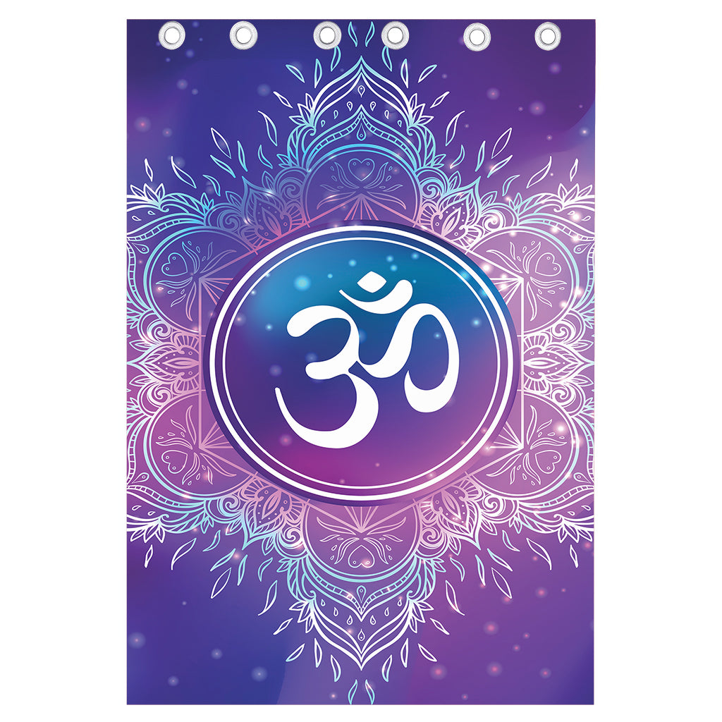 Spiritual Om Mandala Print Curtain