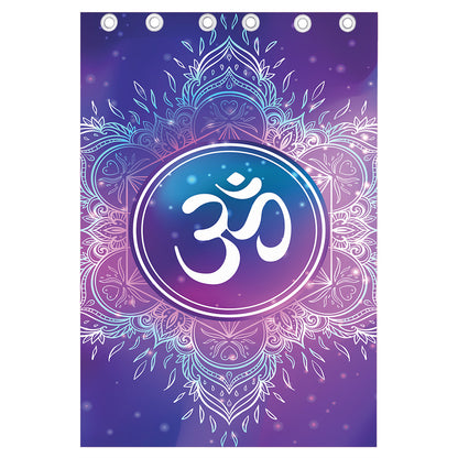 Spiritual Om Mandala Print Curtain
