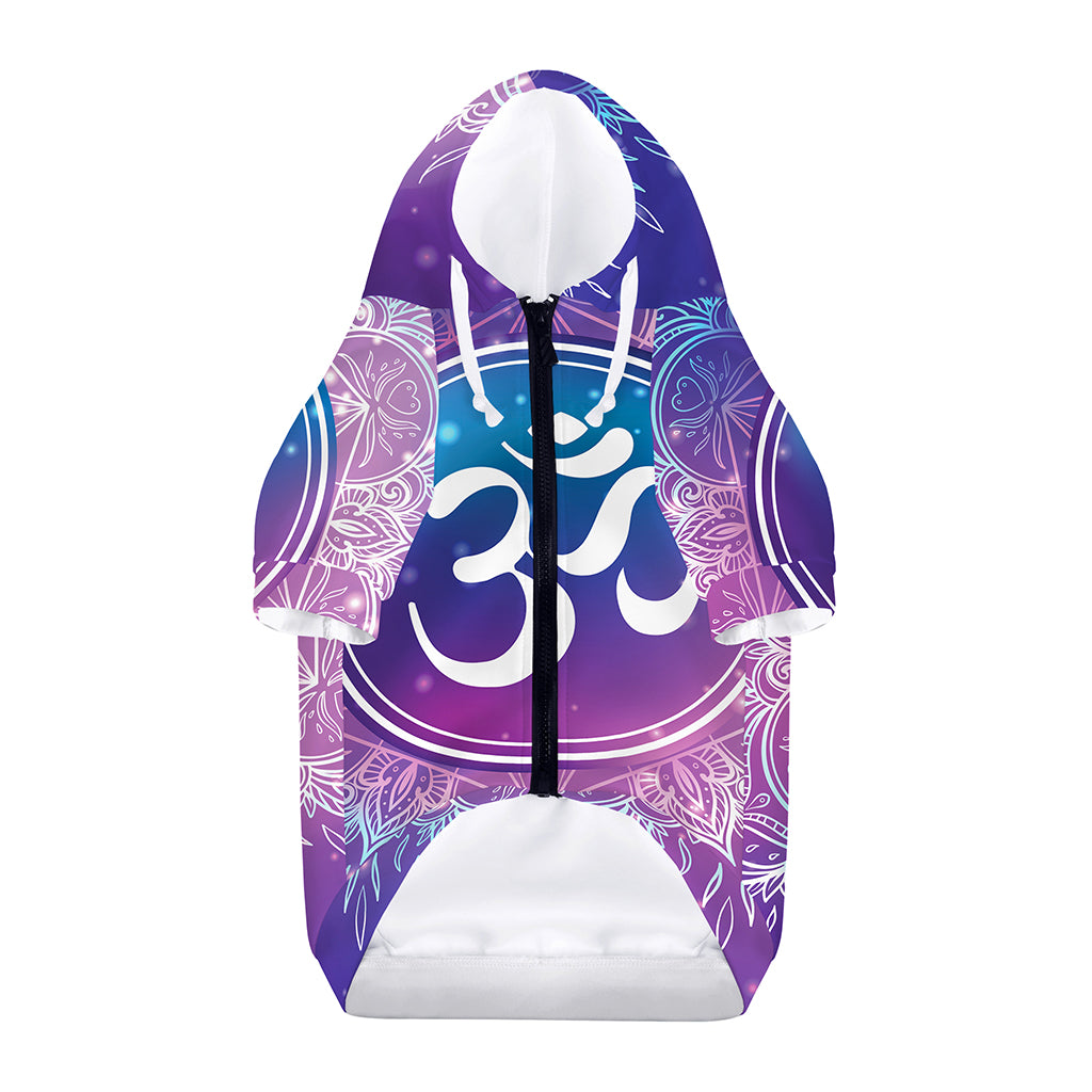 Spiritual Om Mandala Print Dog Zip Up Hoodie
