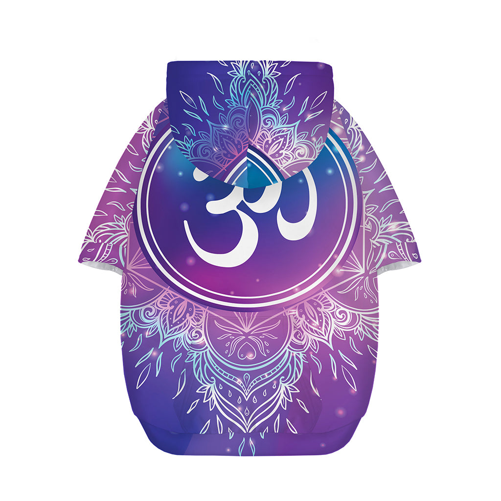 Spiritual Om Mandala Print Dog Zip Up Hoodie