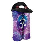 Spiritual Om Mandala Print Double Neoprene Wine Tote