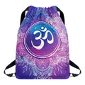 Spiritual Om Mandala Print Drawstring Backpack
