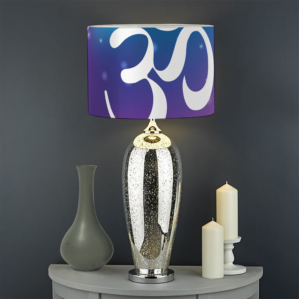 Spiritual Om Mandala Print Drum Lamp Shade