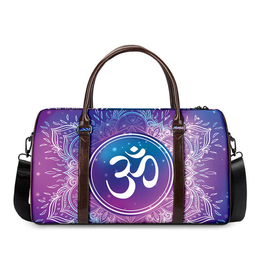 Spiritual Om Mandala Print Duffle Bag