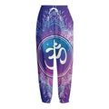 Spiritual Om Mandala Print Fleece Lined Knit Pants