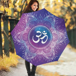 Spiritual Om Mandala Print Foldable Umbrella