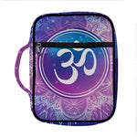 Spiritual Om Mandala Print Front Pocket Bible Bag