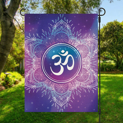 Spiritual Om Mandala Print Garden Flag