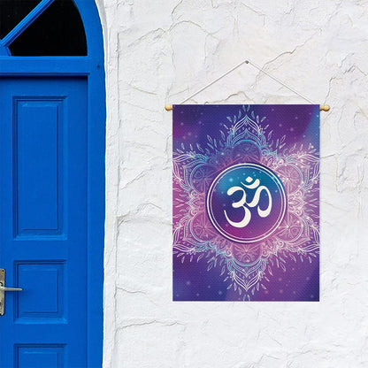 Spiritual Om Mandala Print Garden Flag