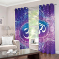 Spiritual Om Mandala Print Grommet Curtains