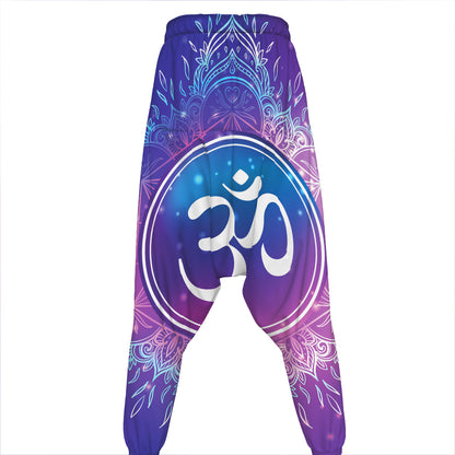 Spiritual Om Mandala Print Hammer Pants
