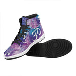 Spiritual Om Mandala Print High Top Leather Sneakers