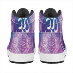 Spiritual Om Mandala Print High Top Leather Sneakers