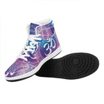 Spiritual Om Mandala Print High Top Leather Sneakers