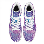 Spiritual Om Mandala Print High Top Leather Sneakers