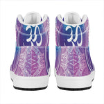 Spiritual Om Mandala Print High Top Leather Sneakers