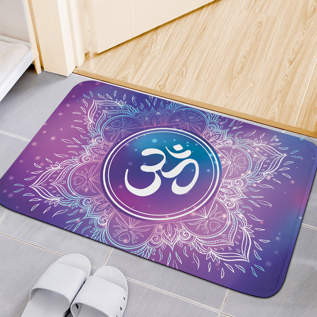 Spiritual Om Mandala Print Indoor Door Mat