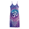Spiritual Om Mandala Print Jersey Midi Cami Dress