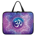 Spiritual Om Mandala Print Laptop Sleeve With Handle