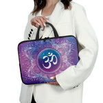 Spiritual Om Mandala Print Laptop Sleeve With Handle